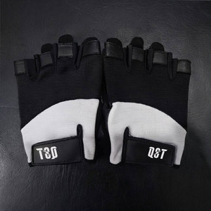 Gants de musculation en cuir bleu et noir personnalisés OEM pour entraînement, crossfit et fitness - Product Image 4