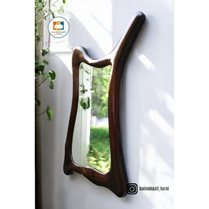 Teak Wood Wall <b>Mirror</b> Inlay Luxury Decorative - Product Image 2