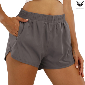 Con el Mejor Precio, Cómodos, con el Diseño Más Nuevo, Pantalones Cortos Deportivos de Secado Rápido para Mujer, Pantalones Cortos Deportivos de Cintura Alta de Doble Capa para Mujer - Product Image 4