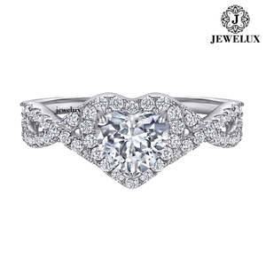 Anillo de Plata 925 con Zafiro para Mujer Jewelux, Corte Pera, Engaste Pavé, Anillo Romántico de Compromiso con Gema en Forma de Gota de Agua, de la India - Product Image 4