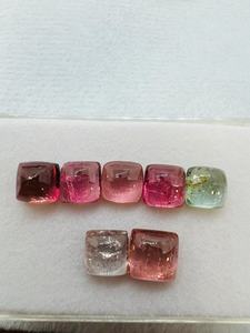 Gemas Zubeda, Turmalina Natural Multicolor, Corte Brillante, Cuentas Sueltas, Cambio de Color, Grado AA+, Excelente, para Anillo o Colgante - Product Image 1
