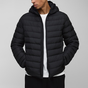 Blouson matelassé unisexe de haute qualité, style décontracté, brillant, col montant, à capuche, vente en gros, blousons gonflés personnalisés, toutes tailles - Product Image 4