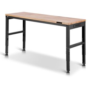 Banco da Lavoro Regolabile con Capacità di 900 Kg, 155 x 51 cm, Banco per Falegnameria Resistente, Regolazione Altezza 69-91 cm per Garage - Product Image 2
