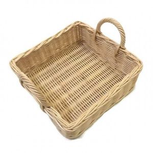 Cesta de Frutas Multiusos Ecológica de Ratán, Cesta de Almacenamiento Rústica Tejida Natural en Forma de Cuna - Product Image 1