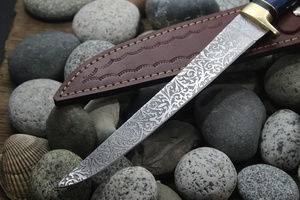 Handmade Stainless Steel Industrial Grade Fillet Knife Wood Handle Professional Fish Fillet Knives Leather Sheath Tarj - Product Image 2