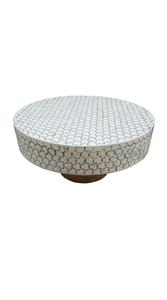 Mesa con Incrustaciones de Hueso de ILAHI, Diseño Moderno con Detalles de Ágata, Almacenamiento Portátil, Muebles para el Hogar - Product Image 4