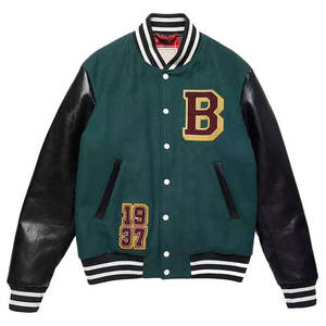 Chaquetas Varsity de Invierno Transpirables y Ecológicas de Cuero Real de Alta Calidad, Chaquetas Varsity de Estilo Casual y Corte Ajustado para Mujer - Product Image 1