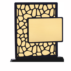 Premium Wooden Metal Momentos Modern Square Shape Recognition Plaque Elegant Desktop Award For Office Success School Achievement - Product Image 3