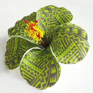 Sunne Tropical fait à la main en mousse EVA fleur d'hibiscus hawaïen Unique imprimé UV motif de tatouage accessoire de mode 15 couleurs - Product Image 6