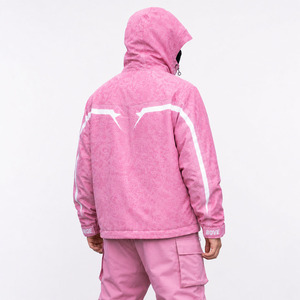 Trendy Custom <b>Pink</b> Reflective Windbreaker Color Changing <b>Waterproof</b> Water Reactive Hiking Windbreaker <b>jacket</b> for men OEM Supply - Product Image 2