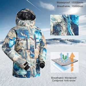 Nouvelle veste de ski pour homme imperméable, coupe-vent, respirante et chaude, fabriquée sur mesure avec fermeture éclair - Qualité Tex, veste de ski chaude - Product Image 4