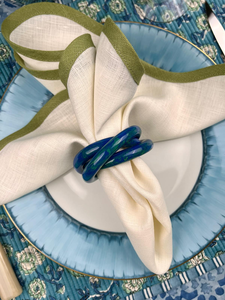 Anillo de Servilleta de Resina con Diseño de Cadena, Personalizable en Varios Colores, Porta Servilletas con Cadena para Decoración de Mesa de Fiesta - Product Image 2