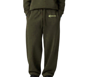 DAIZEN STAR Men's Gray 100% Cotton Sweatpants Elastic Waist Drawstring Casual Joggers Side Pockets Midweight Autumn Wear Washed - Product Image 5