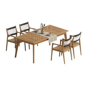 Hot <b>Sale</b> Teak <b>Wood</b> Dining Room Sets Comprising Tables And <b>Chairs</b> Are Suitable <b>For</b> Various Large Scale Events - Product Image 3