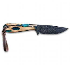 Handcrafted Patterned Steel <b>Craft</b> <b>Tool</b> Turquoise Resin Handle Executive Display Piece - Product Image 1