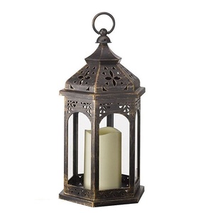 Nouvelle lanterne en métal rustique au design moderne et tendance, élégante avec poignée, taille, forme et couleur personnalisables parfaites - Product Image 1