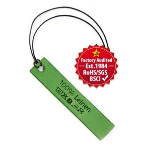 Manufacturer Custom Branded logo Gold Foil Printed Leather hang Tags for Jeans - Product Image 4