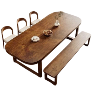 Juego de mesa y sillas para 6/8 personas, muebles de exterior de aluminio/madera para hotel, resort, villa, jardín. - Product Image 6