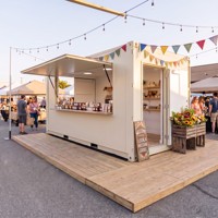 Bar conteneur pop-up de 10 pieds, mini café modulaire mobile, kiosque de restauration rapide
