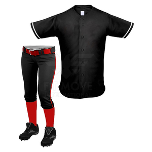 Maillot de baseball personnalisé à rayures blanches et noires, col en V, nom et numéro personnalisés, uniforme de softball - Product Image 4
