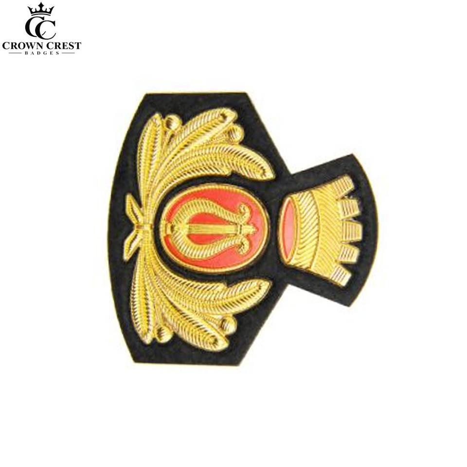 Best Selling Bullion Blazer Badges With Gold Thread Embroidery Detailed ...