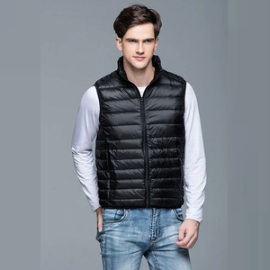 Oem Customized Logo Contrast Color Down <b>Vest</b> Thick Warm <b>Vest</b> Jacket Casual <b>Winter</b> Reversible Puffer <b>Vest</b> <b>Men</b> Customized sizes - Product Image 6