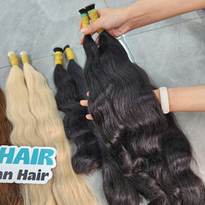 ผมต่อเวียดนามแท้ 100% แบบขายส่ง ผมดิบธรรมชาติ ลอนธรรมชาติ สีสันสดใส เกล็ดผมครบถ้วน - Product Image 1