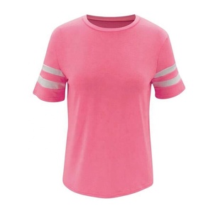 Camisetas elegantes para mujer al por mayor, buena calidad y precio, camisetas deportivas de secado rápido, cuello redondo, moda casual, tejidas. - Product Image 1
