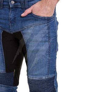 Pantalones de mezclilla para motocicleta de tela premium, pantalones de mezclilla resistentes para motocicleta para uso diario, en stock. - Product Image 3