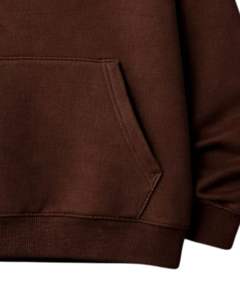 Sweat à capuche marron foncé avec strass, coupe oversize, en molleton épais, avec poche kangourou, personnalisable, pour homme, style streetwear - Product Image 2