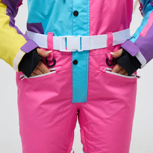 Ropa de esquí impermeable para mujer, servicio OEM con logotipo personalizado, traje de entrenamiento transpirable para invierno, conjunto de ropa de esquí femenina para clubes. - Product Image 5