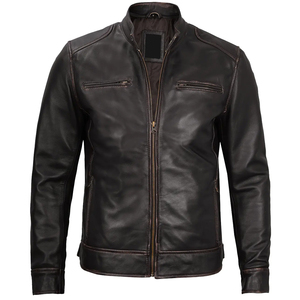 Ventes chaudes, vestes en cuir professionnelles pour hommes, manches longues, cuir de haute qualité 100% pour hommes, nouvelle arrivée - Product Image 5
