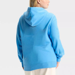 Sweat à capuche surdimensionné 5XL confortable pour femme, avec logo personnalisé, pull côtelé de haute qualité, poche kangourou, couleur unie, idéal pour l'hiver - Product Image 2