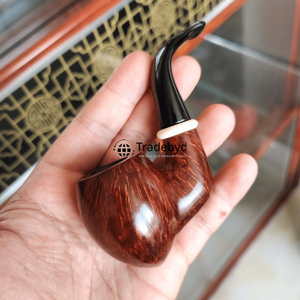 Pipa de Tabaco de Madera Rústica Hecha a Mano, Madera Natural, Acabado Lacado Ecológico Moderno, Artesanía Premium de Tradebyd - Product Image 3