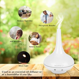 Humidificateur à ultrasons à brume froide de 200 ml avec lumières colorées, diffuseur d'huiles essentielles automatique pour le bureau, la maison, le yoga, sans eau - Product Image 2