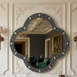 Cadre photo tendance pour hôtels de luxe, décoration murale de salle, miroir mural décoratif pour hall avec finition incrustée de os. - Product Image 3