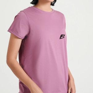 Wholesale Custom women's <b>shirt</b> Lightweight Breathable Cotton Solid Color Short Sleeve Crew Neck Tee <b>Y2K</b> Fashion Bulk Supplier - Product Image 4