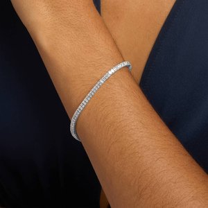 Bracelet à maillons en diamant moissanite pour femmes, argent sterling 925, bijoux élégants et luxueux, cadeau de mode - Product Image 5