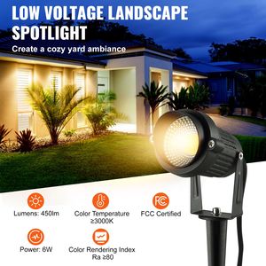 Luci LED da Giardino 6W a Bassa Tensione IP66 Impermeabili per Cortile, Prato e Uso Esterno - Product Image 2