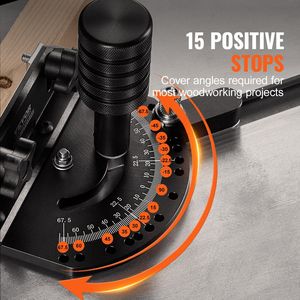 Regla de Inglete de Precisión para Sierra de Mesa de Aleación de Aluminio 3/4 x 3/8, con 24 Rejillas, 15 Toques de Ángulo y Ranura Estándar Ajustable - Product Image 3