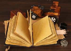 Skull Roses Embossed Mini Leather Planner <b>Diary</b> Sewing Binding Thermal Binding Brass C <b>Lock</b> 60 Sheets Eco-Friendly Gift Pencil - Product Image 4