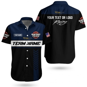 Fabricant et fournisseur de maillots de course personnalisés, maillots de course F1 100 % coton pour équipes et mécaniciens de box, chemises boutonnées - Product Image 6