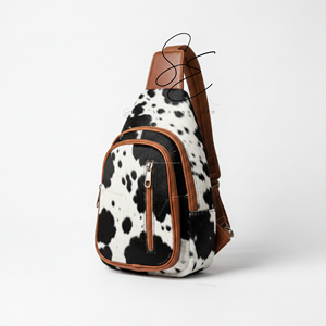 Bolso Bandolera de Piel Genuina con Pelo, Estilo 2026, Unisex, Mini Mochila, Bolso de Hombro con una Sola Correa - Product Image 3