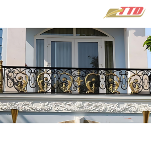 Barandilla de Balcón de Hierro Forjado de Estilo Europeo, Diseño Personalizado, Barandilla Ornamental de Hierro Resistente para Villas de Lujo - Product Image 3