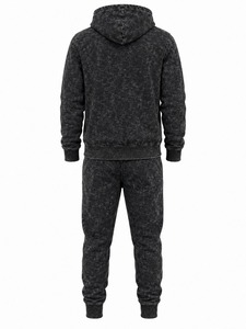 Ensemble de survêtement assorti pour homme, effet délavé, sweat-shirt à capuche et pantalon de jogging, coupe décontractée, vêtements de sport pour un confort et un style au quotidien - Product Image 5