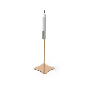 Set of 2 Modern Metal <b>Candlestick</b> <b>Holder</b> with Wooden Base for Home Decoration - Product Image 3