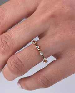 Anillo de Compromiso de Oro Sólido de 14K con Diamante Cultivado en Laboratorio de Corte Redondo, Anillo de Eternidad Minimalista para Boda, Regalo de Aniversario para Ella - Product Image 5