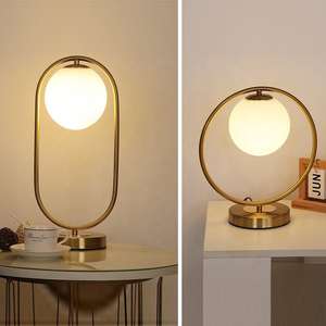 Lámpara de Mesa Ovalada, Lámpara de Mesa con Globo, Lámpara de Bola de Cristal, Lámpara de Mesa Moderna, Lámpara de Mesa Decorativa, Lámpara de Mesa Minimalista, Lámpara de Mesa Contemporánea - Product Image 6