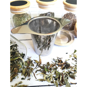 Infuseur à thé élégant en acier inoxydable portable, filtre à thé réutilisable en forme de boule avec longue poignée, couleur argent - Product Image 2