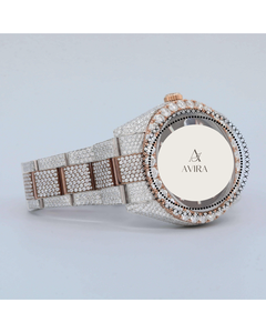 <span class=keywords><strong>Orologio</strong></span> in Acciaio Inossidabile con Moissanite Taglio Rotondo per <span class=keywords><strong>Donna</strong></span>, per Matrimoni e Feste, Quadrante Color Cioccolato, per Esportazione - Product Image 2